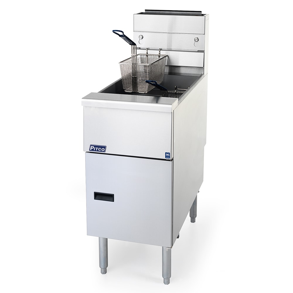 Pitco SG14RS Gas Fryer - (1) 50 lb Vat, Floor Model - Plant Based Pros