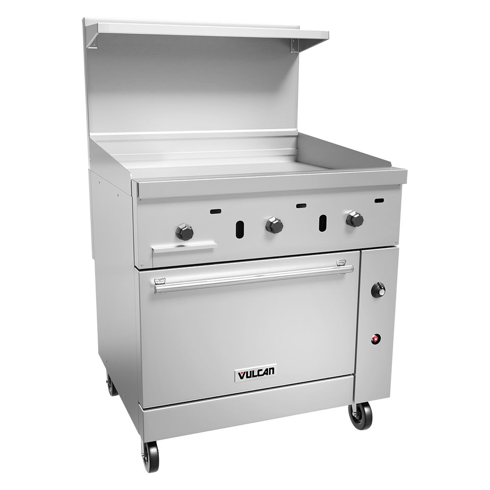 Vulcan 36S36G 36" Gas Range w/ Full Griddle & Standard Oven Plant