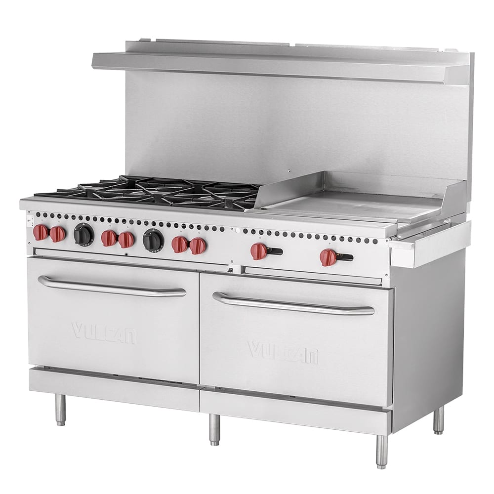 Vulcan SX60F6B24G 60" 6 Burner Gas Range w/ Griddle & (2) Standard