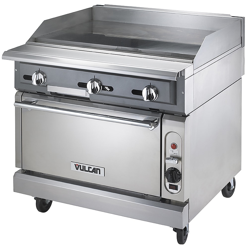 Vulcan VGM36C 36" Gas Range w/ Full Griddle & Convection Oven Plant