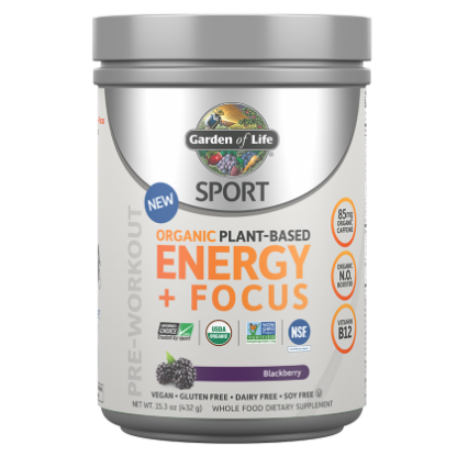 Garden of Life Sport Organic Pre Workout Energy Plus Focus Vegan Energy Powder
