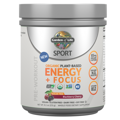 Garden of Life Sport Organic Pre Workout Energy Plus Focus Vegan Energy Powder