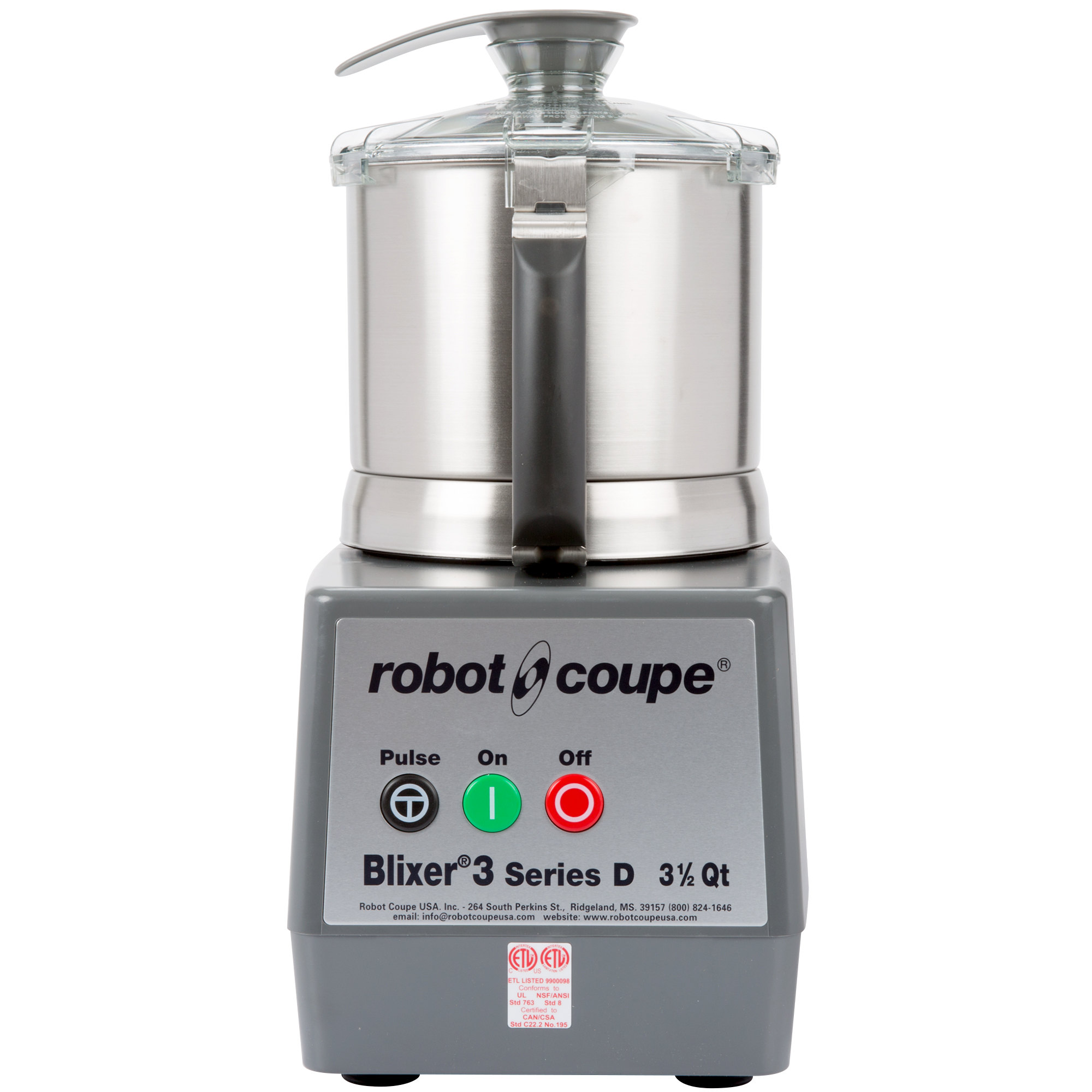 Robot Coupe Blixer 3 Food Processor with 3.5 Qt. Stainless Steel Bowl and  Single Speed - 1 1/2 hp