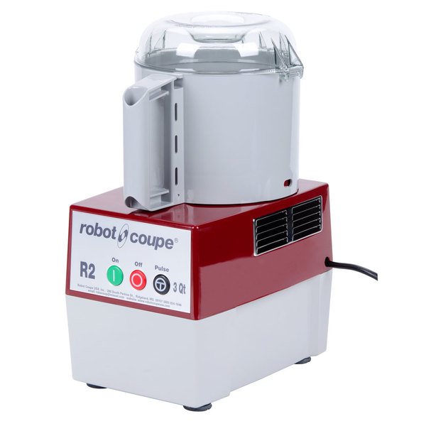 Robot Coupe R2B Food Processor with 3 Qt. Gray Polycarbonate Bowl 1 hp Plant Based Pros