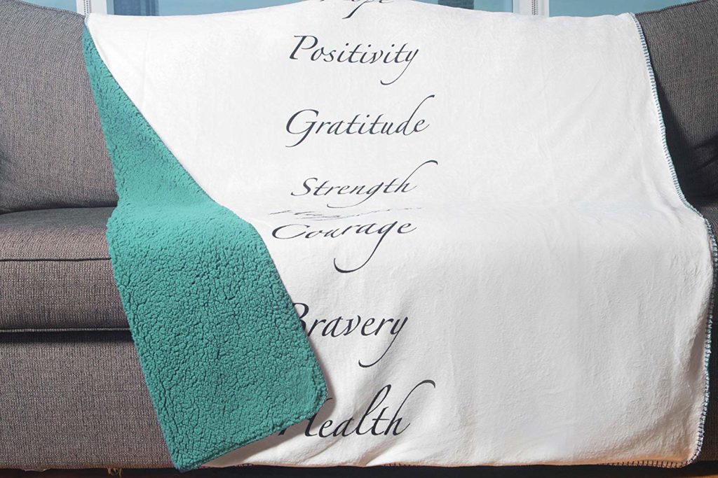 Healing Blanket with Inspirational Message Plant Based Pros