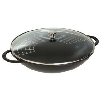 Staub Cast Iron Wok, 6-quart, Black Matte (1313923)