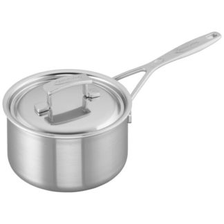 Demeyere Industry 5-Ply Stainless Steel Saucepan with Lid - 3qt or 4qt
