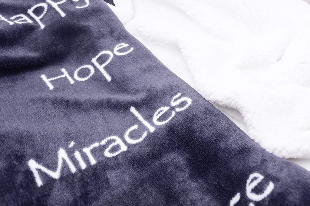 Healing Throw Blanket with Inspirational Message Get Well Soon Gift