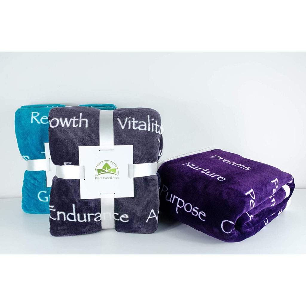 Healing Throw Blanket with Inspirational Message Get Well Soon Gift