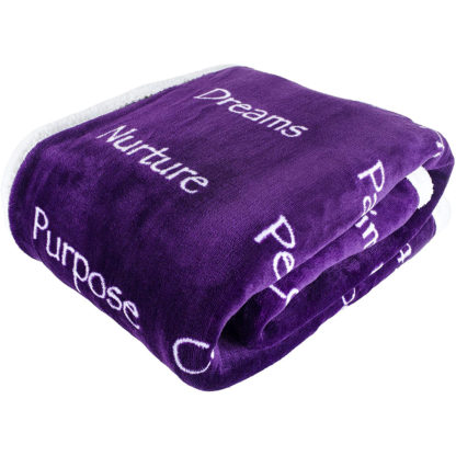 Plant-Based-Pros-Healing-Blanket-with-Inspirational-Message-of-Love-Hope-Happiness-and-Health-Purple
