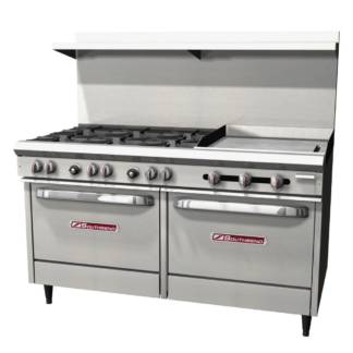 Southbend S60DD-2G 60"Gas Range with 6 Burners 24" Griddle and 2 Standard Ovens