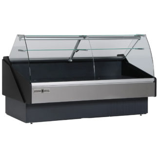 Hydra-Kool KPM-CG-100-S 100" Curved Glass Deli Case with Refrigerated Rear Storage