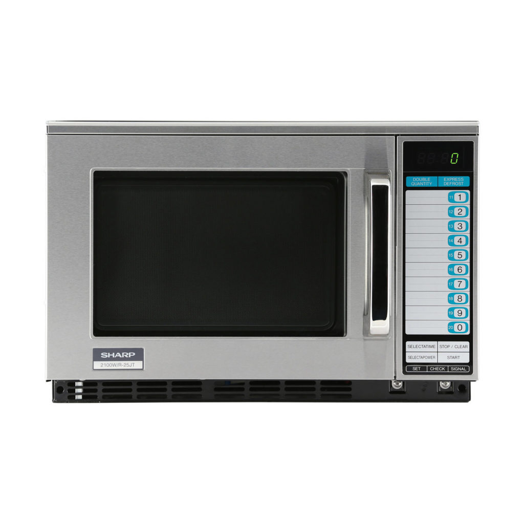 Sharp R25JTF Commercial Microwave Oven Heavy Duty, Stainless Steel, 2100 Watts Plant Based Pros