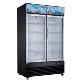 Dukers DSM-33R Commercial Glass Swing 2-Door Merchandiser Refrigerator
