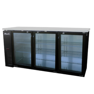 Migali C-BB72G-HC 72″ Glass Door Back Bar Refrigerator