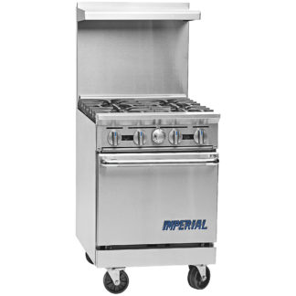 Imperial IR-4 24" 4 Burner Gas Range w/ Space Saver Oven