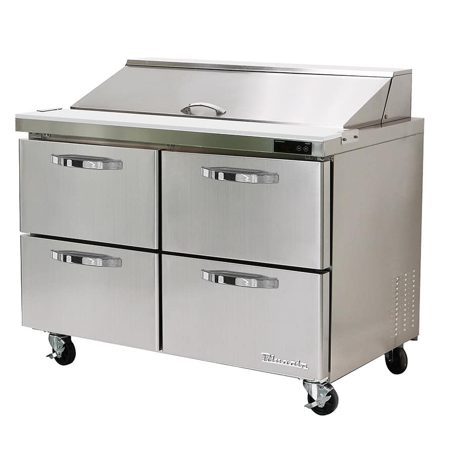 Blue Air BLPT60D4HC 4 Drawer All Stainless Prep. Table 60" Wide Plant Based Pros