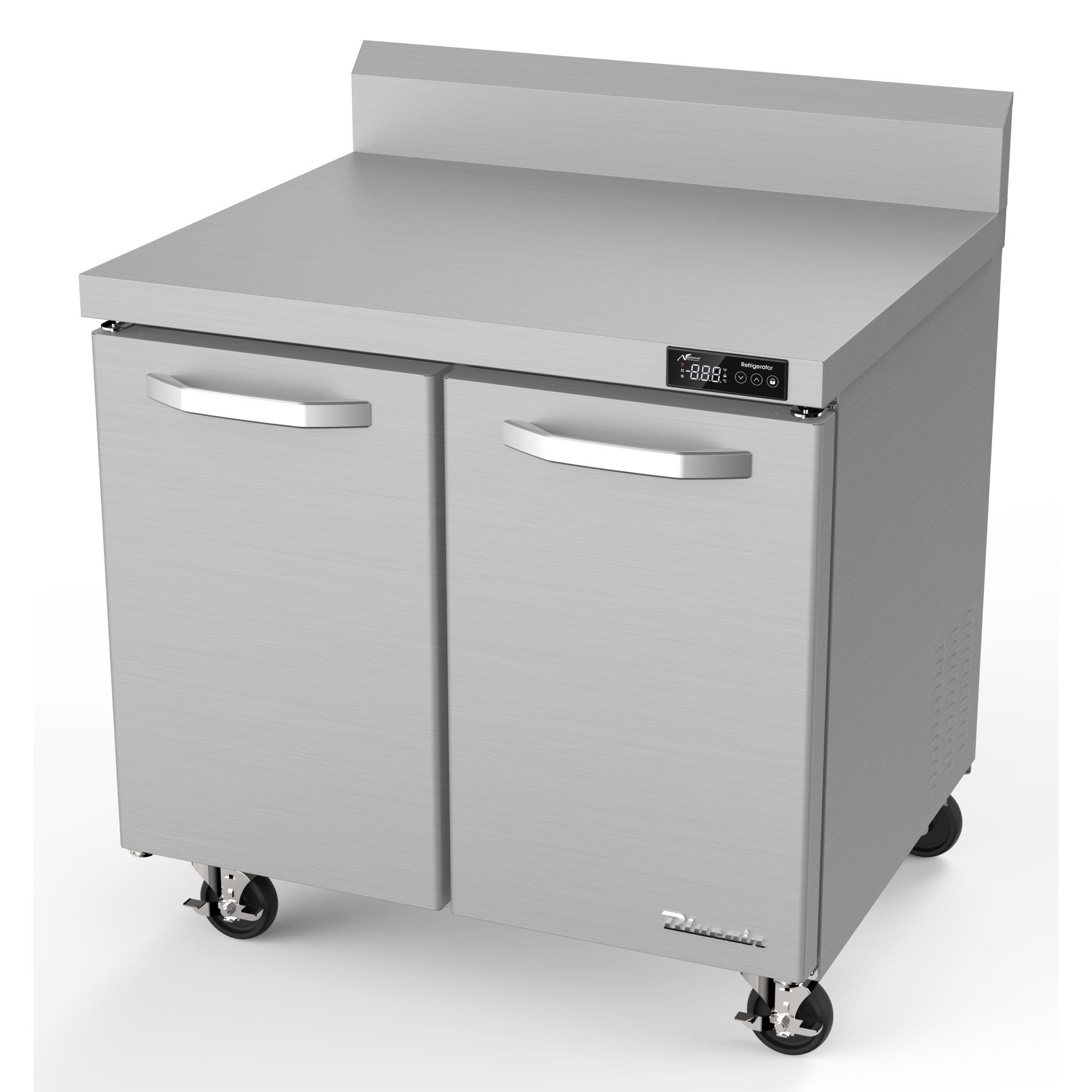 Blue Air BLUF36WTHC 2 Doors All Stainless Work Top Freezer 36" wide
