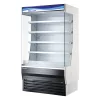 Blue Air BOD-60G 60" Vertical Open Display Case, Glass Side Panel