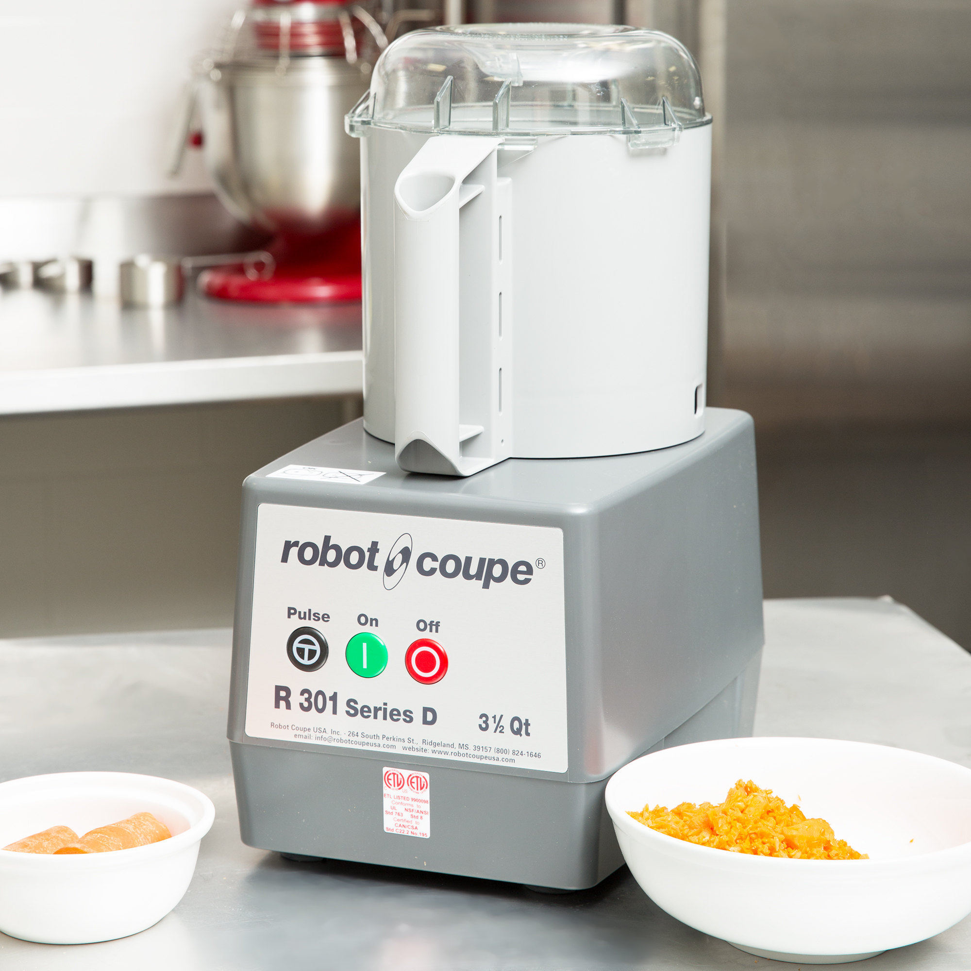 Robot Coupe R301B Food Processor with 3.5 Qt. Gray Bowl - Plant Based Pros