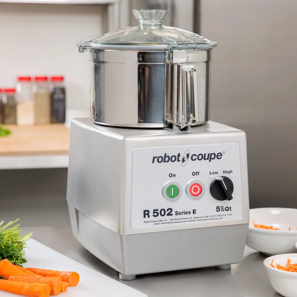 Partina City Sammenhængende faglært Robot Coupe R502N Combination Continuous Feed Food Processor with 5.5 Qt.  Stainless Steel Bowl - Plant Based Pros