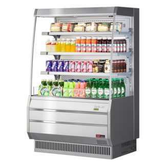 Turbo Air TOM-40MS-N Stainless Steel Vertical Open Display Merchandiser