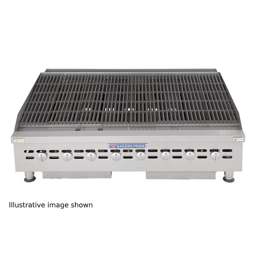 Bakers Pride BPHCRB-2448I 48" Heavy-Duty Glo Stone Charbroiler