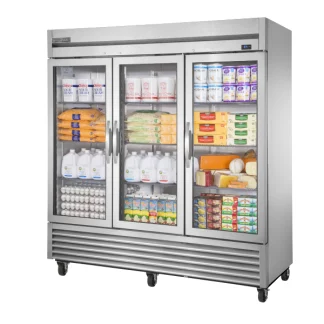 True T-72G-HC~FGD01 78 1/10" Three Section Reach In Refrigerator