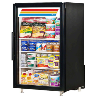 True GDM-07-HC~TSL01 24" Countertop Display Refrigerator w/ Front Access - Swing Door