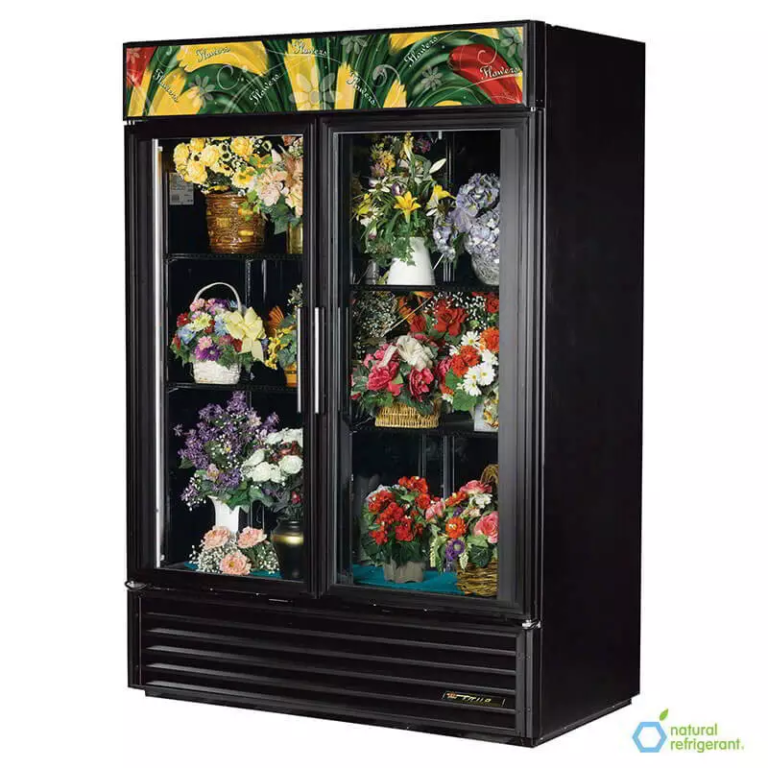 True GDM49FCHCTSL01 2 Section Floral Cooler w/ Swinging Door Plant