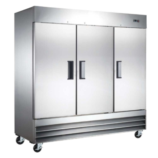 Coldline CFD-3RE 81" Three Solid Door Commercial Reach-In Refrigerator - Stainless Steel