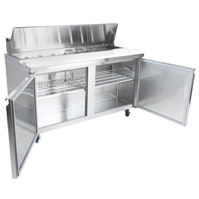Coldline SCL260 60" Standard Top Bain Marie Sandwich Prep Refrigerator 16 Pans Plant Based Pros