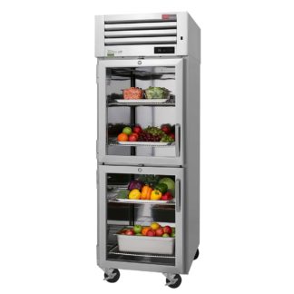 Turbo Air PRO-26-2R-GS-PT-N 28 3/4" One Section Pass Thru Refrigerator, (2) Glass Doors & (2) Solid Doors, 115v