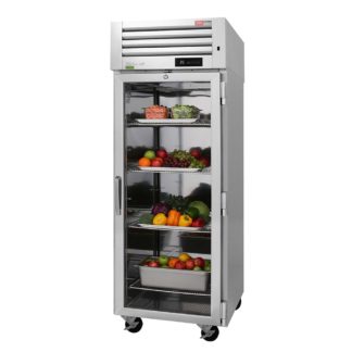 Turbo Air PRO-26R-GS-PT-N 28 3/4" One Section Pass Thru Refrigerator, (1) Glass Door & (1) Solid Door, 115v