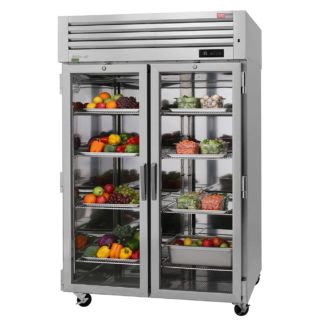 Turbo Air PRO-50R-GS-PT-N 51 3/4" Two Section Pass Thru Refrigerator, (2) Glass Doors & (2) Solid Doors, 115v