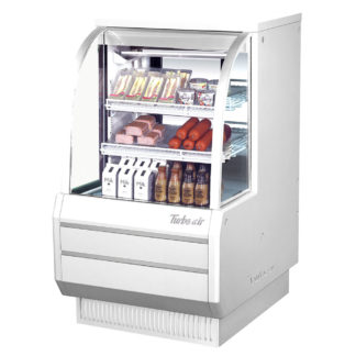 Turbo Air TCDD-36H-W-N 36 1/2" Full Service Deli Case w/ Curved Glass - (3) Levels, 115v
