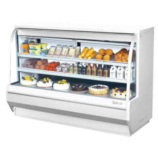 Turbo Air TCDD-72H-W-N 72 1/2" Full Service Deli Case w/ Curved Glass - (3) Levels, 115v