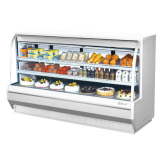 Turbo Air TCDD-96H-W-N 96 1/2" Full Service Deli Case w/ Curved Glass - (3) Levels, 115v