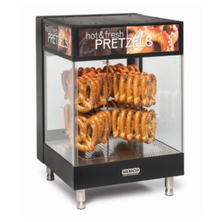 Nemco 6423 Countertop Pretzel Merchandiser - 2 Tier, Revolving, Adjustable Temp 120v