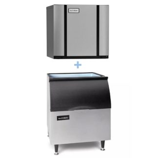 Ice-O-Matic CIM0320HA/B40PS 313 lb Half Cube Ice Maker w/ Bin - 344 lb Storage, Air Cooled, 115v