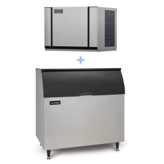 Ice-O-Matic CIM0636HA/B110PS 600 lb Half Cube Ice Maker w/ Bin - 854 lb Storage, Air Cooled, 208-230v/1ph