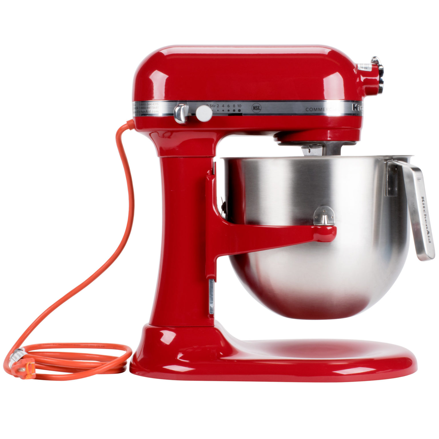 KitchenAid Commercial Series 8Qt Bowl Lift Stand Mixer Empire Red