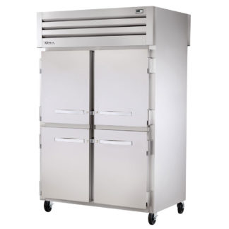 True STA2RPT-4HS-2S-HC 52 3/5" Two Section Pass Thru Refrigerator, (4) Left/Right Hinge Solid Doors, 115v