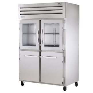 True STR2R-2HG/2HS-HC 52 3/5" Two Section Reach In Refrigerator, (2) Glass Doors, (2) Solid Doors, Left/Right Hinge, 115v