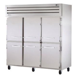 True STR3F-6HS 78" Three Section Reach-In Freezer, (6) Solid Door, 208 230v/1ph