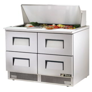 True TFP-48-18M-D-4 48" Sandwich/Salad Prep Table w/ Refrigerated Base, 115v