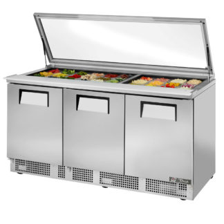 True TFP-72-30M-FGLID 72" Sandwich/Salad Prep Table w/ Refrigerated Base, 115v