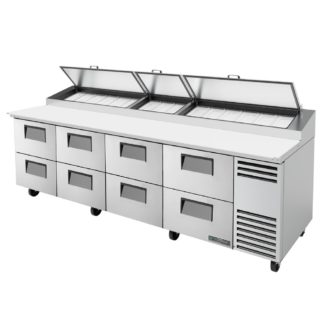 True TPP-AT-119D-8-HC 119" Pizza Prep Table w/ Refrigerated Base, 115v