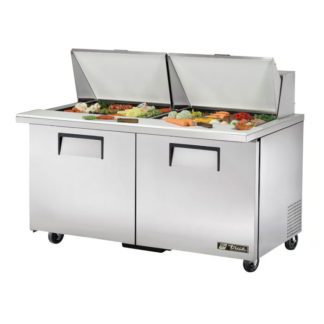 True TSSU-60-24M-B-ST-HC 60" Sandwich/Salad Prep Table w/ Refrigerated Base, 115v