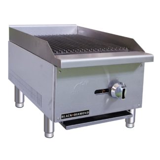 Black Diamond BDECTC-16 16" Gas Charbroiler w/ Cast Iron Grates, Natural Gas